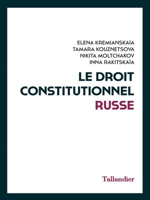 cover image of Le Droit constitutionnel russe